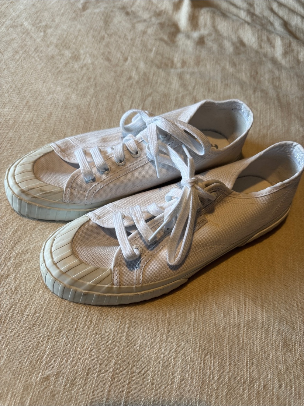 Superga White Canvas Low-Top Sneakers